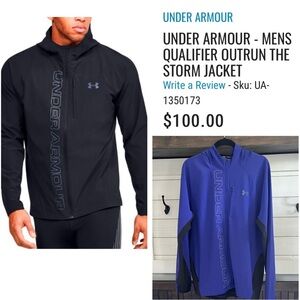NWOT UNDER ARMOUR Men’s Qualifier Outrun The Storm Full Zip HoodedJacket…